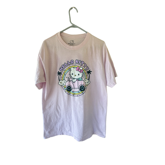 Hello Kitty Tops - Hello Kitty Pink Living The Dream T Shirt Adult Large Women's